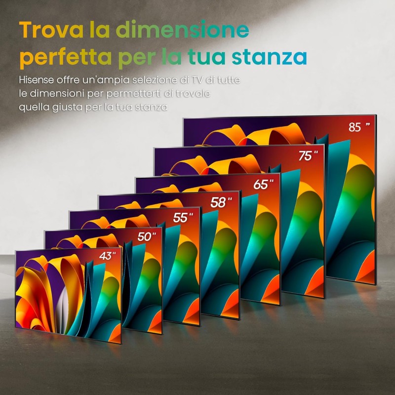 Hisense TV 75" 4K Ultra HD 75E63NT, Smart TV VIDAA U7, Dolby Vision, HDR 10+, DTS Virtual:X, Game Mode Plus, Alexa Built-in, VIDAA Voice, Tuner DVB-T2/S2 HEVC 10, lativù 4K - 75 Pollici Hisense TV 75" 4K Ultra HD 75E63NT, Smart TV VIDAA U7, Dolby Vision, HDR 10+, DTS Virtual:X, Game Mode Plus, Alexa Built-in, VIDAA Voice, Tuner DVB-T2/S2 HEVC 10, lativù 4K - 75 Pollici