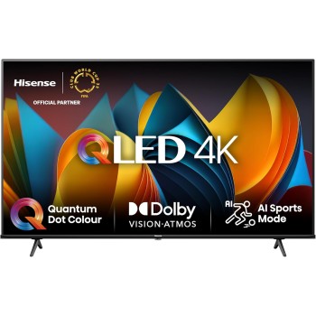 Hisense TV 65" QLED 4K 65E77NQ, Smart TV VIDAA U7, Dolby Vision, HDR 10+, Game Mode Plus, Dolby Atmos, Alexa Built-in, VIDAA Voice, Tuner DVB-T2/S2 HEVC 10, lativù 4K - 65''