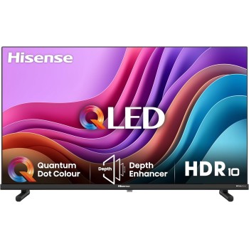Hisense TV 32" QLED FHD 32E53NQT, Smart TV VIDAA U6, HDR10, Game Mode, Dolby Atmos, Works with Alexa, Tuner DVB-T2/S2 HEVC 10, lativù - 32 Pollici