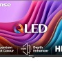 Hisense TV 32" QLED FHD 32E53NQT, Smart TV VIDAA U6, HDR10, Game Mode, Dolby Atmos, Works with Alexa, Tuner DVB-T2/S2 HEVC 10, lativù - 32 Pollici