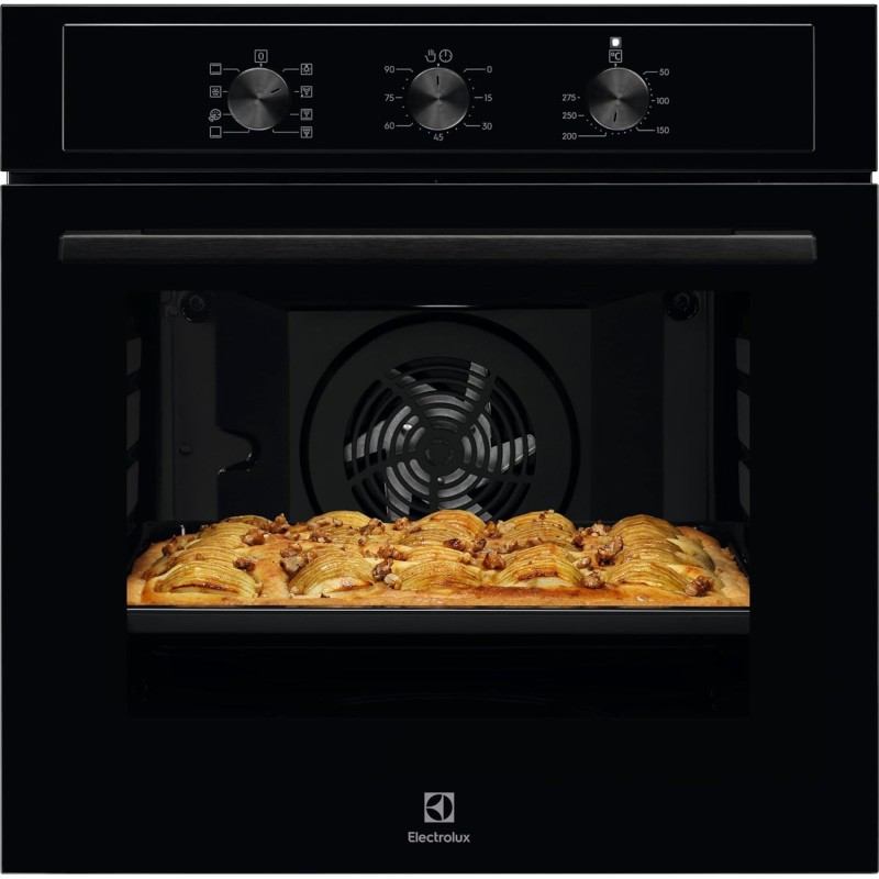 Electrolux Serie 300 Forno Multifunzione, Capacità 68 L, EOH2H044K, Classe A+, Pulizia AquaClean, Cottura Uniforme, Funzione Pizza, 589x594x568 mm, Nero - Nero Electrolux Serie 300 Forno Multifunzione, Capacità 68 L, EOH2H044K, Classe A+, Pulizia AquaClean, Cottura Uniforme, Funzione Pizza, 589x594x568 mm, Nero - Nero