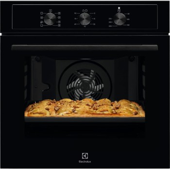 Electrolux Serie 300 Forno Multifunzione, Capacità 68 L, EOH2H044K, Classe A+, Pulizia AquaClean, Cottura Uniforme, Funzione Pizza, 589x594x568 mm, Nero - Nero