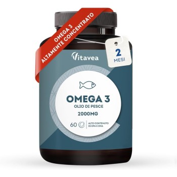 Omega 3 Olio di Pesce con 1000 mg EPA e 500 mg DHA - Alto Dosaggio Quotidiano - Senza Retrogusto - 2000 mg Olio di Pesce - 60 Capsule Softgel - Integratore Omega 3 e Acidi Grassi Essenziali EPA DHA Omega 3 Olio di Pesce con 1000 mg EPA e 500 mg DHA - Alto Dosaggio Quotidiano - Senza Retrogusto - 2000 mg Olio di Pesce - 60 Capsule Softgel - Integratore Omega 3 e Acidi Grassi Essenziali EPA DHA