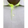 JACK & JONES Polo Plain Shirt Collar Polo - XS Light Grey Melange/Detail: Neon JACK & JONES Polo Plain Shirt Collar Polo - XS Light Grey Melange/Detail: Neon