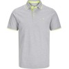 JACK & JONES Polo Plain Shirt Collar Polo - XS Light Grey Melange/Detail: Neon JACK & JONES Polo Plain Shirt Collar Polo - XS Light Grey Melange/Detail: Neon