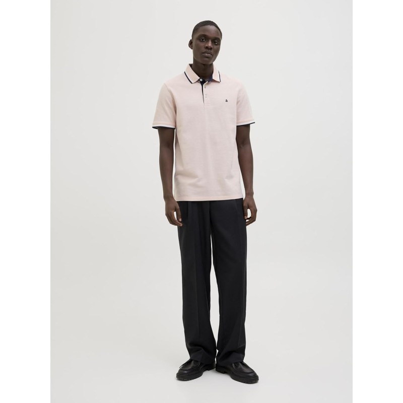 JACK & JONES Polo Plain Shirt Collar Polo - XXL Peach Parfait/Detail: Play JACK & JONES Polo Plain Shirt Collar Polo - XXL Peach Parfait/Detail: Play
