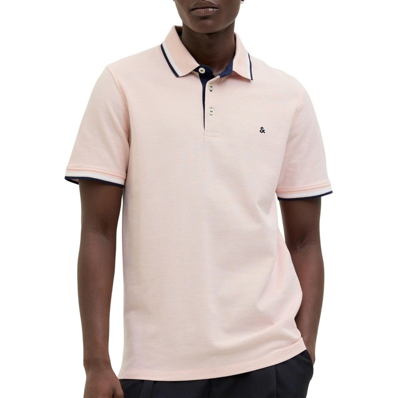 JACK & JONES Polo Plain Shirt Collar Polo - XXL Peach Parfait/Detail: Play JACK & JONES Polo Plain Shirt Collar Polo - XXL Peach Parfait/Detail: Play