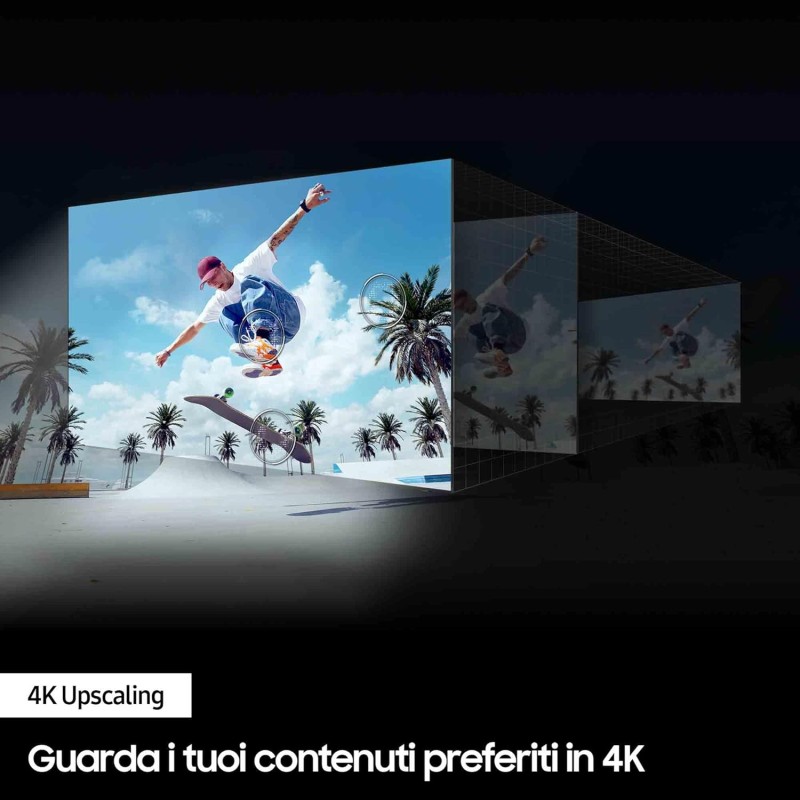 Samsung TV UE55DU7170UXZT LED 4K, Smart TV 55" Crystal Processor 4K, Slim Look, DVBT-2, Q-Symphony & OTS Lite, Integrato con Bixby, compatibile con Alexa e Google Assistant, Black 2024 - 55"