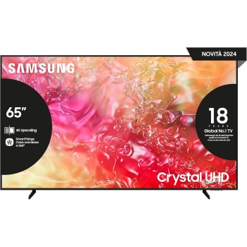 Samsung TV UE65DU7190UXZT LED 4K, Smart TV 65" Crystal Processor 4K, Slim Look, DVBT-2, Q-Symphony & OTS Lite, Integrato con Bixby, compatibile con Alexa e Google Assistant, Black 2024 - 65" Samsung TV UE65DU7190UXZT LED 4K, Smart TV 65" Crystal Processor 4K, Slim Look, DVBT-2, Q-Symphony & OTS Lite, Integrato con Bixby, compatibile con Alexa e Google Assistant, Black 2024 - 65"