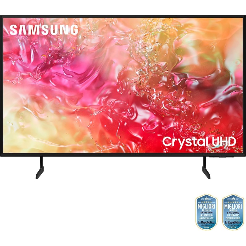 Samsung TV UE65DU7190UXZT LED 4K, Smart TV 65" Crystal Processor 4K, Slim Look, DVBT-2, Q-Symphony & OTS Lite, Integrato con Bixby, compatibile con Alexa e Google Assistant, Black 2024 - 65"