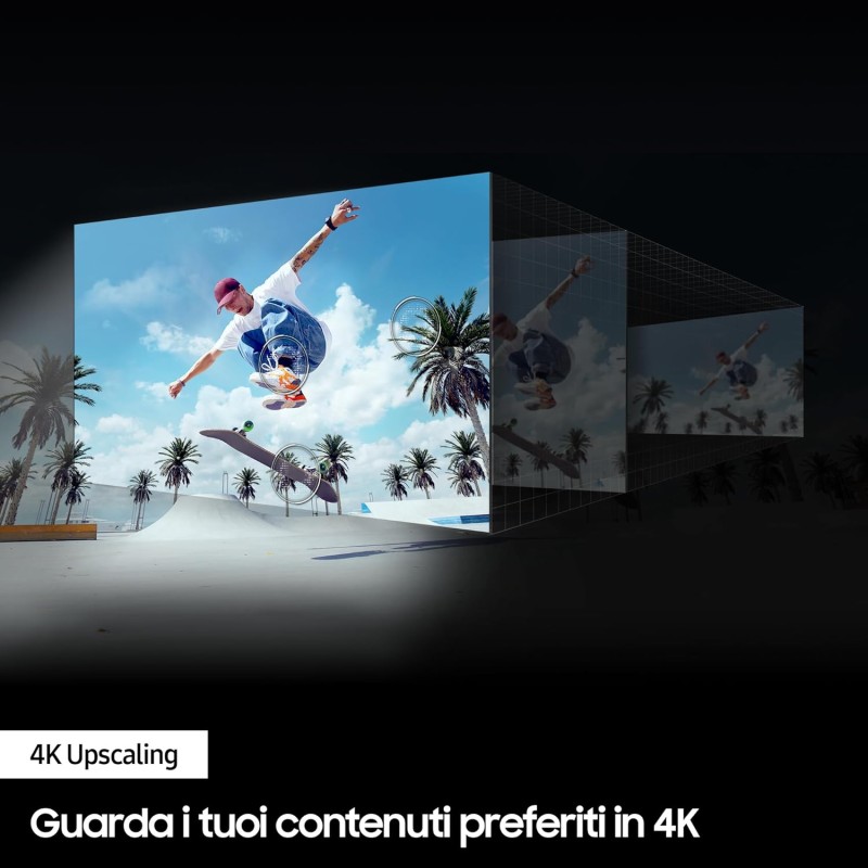 Samsung TV UE65DU7190UXZT LED 4K, Smart TV 65" Crystal Processor 4K, Slim Look, DVBT-2, Q-Symphony & OTS Lite, Integrato con Bixby, compatibile con Alexa e Google Assistant, Black 2024 - 65"