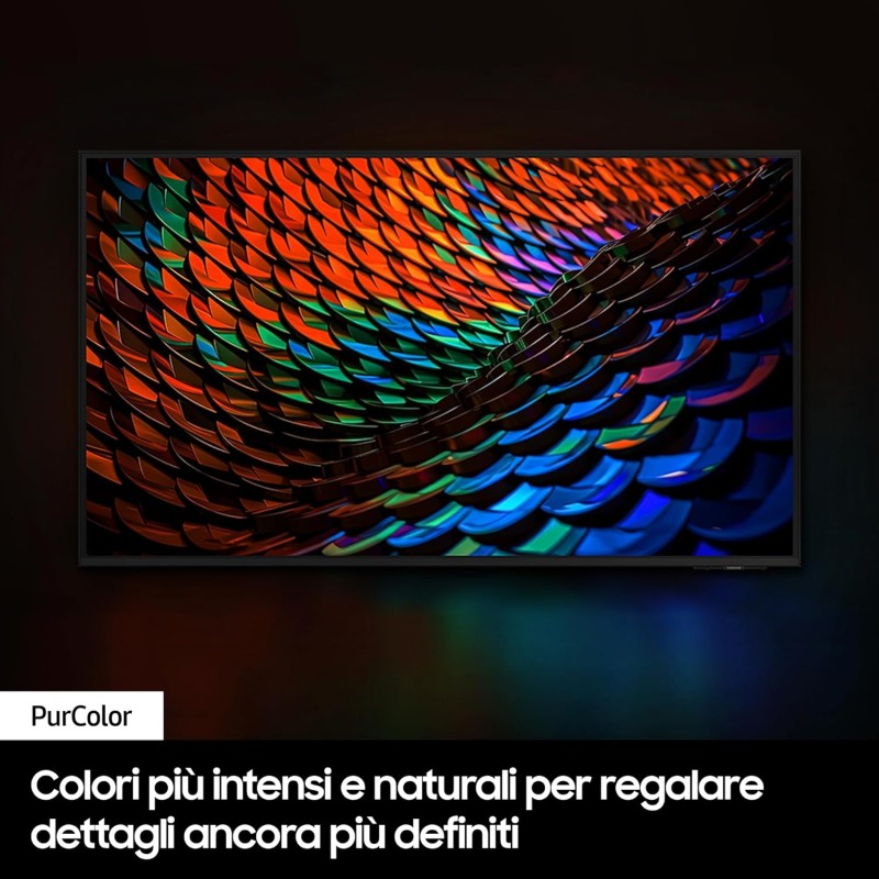 Samsung TV UE65DU7190UXZT LED 4K, Smart TV 65" Crystal Processor 4K, Slim Look, DVBT-2, Q-Symphony & OTS Lite, Integrato con Bixby, compatibile con Alexa e Google Assistant, Black 2024 - 65"