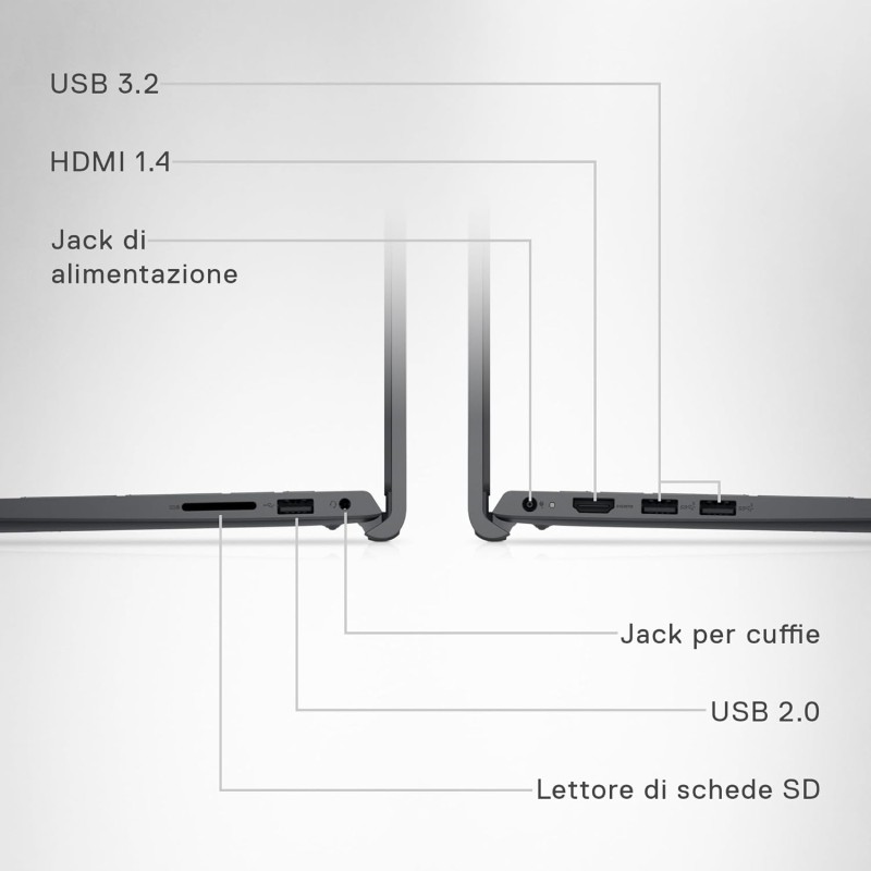 Dell Inspiron 15 3520 Notebook 15.6" Schermo FHD (1920 x 1080), Intel Core i5-1235U, Grafica Intel UHD, 16 GB RAM, 512 GB SSD, Windows 11 Home, Tastiera Italiana, Nero