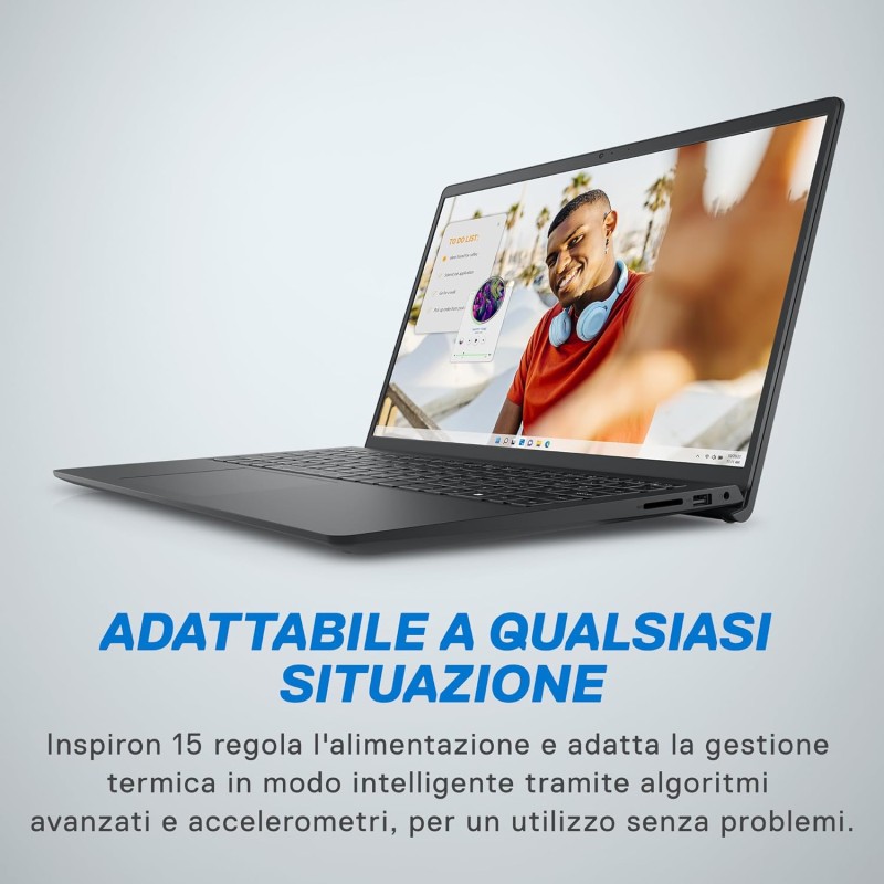 Dell Inspiron 15 3535 Notebook 15.6 inch FHD+ (1920 x 1080) Laptop, AMD Ryzen 5 7520U Processor, AMD Radeon Graphics, 8GB RAM, 512GB SSD, Windows 11 Home, Italian Keyboard, Nero Dell Inspiron 15 3535 Notebook 15.6 inch FHD+ (1920 x 1080) Laptop, AMD Ryzen 5 7520U Processor, AMD Radeon Graphics, 8GB RAM, 512GB SSD, Windows 11 Home, Italian Keyboard, Nero