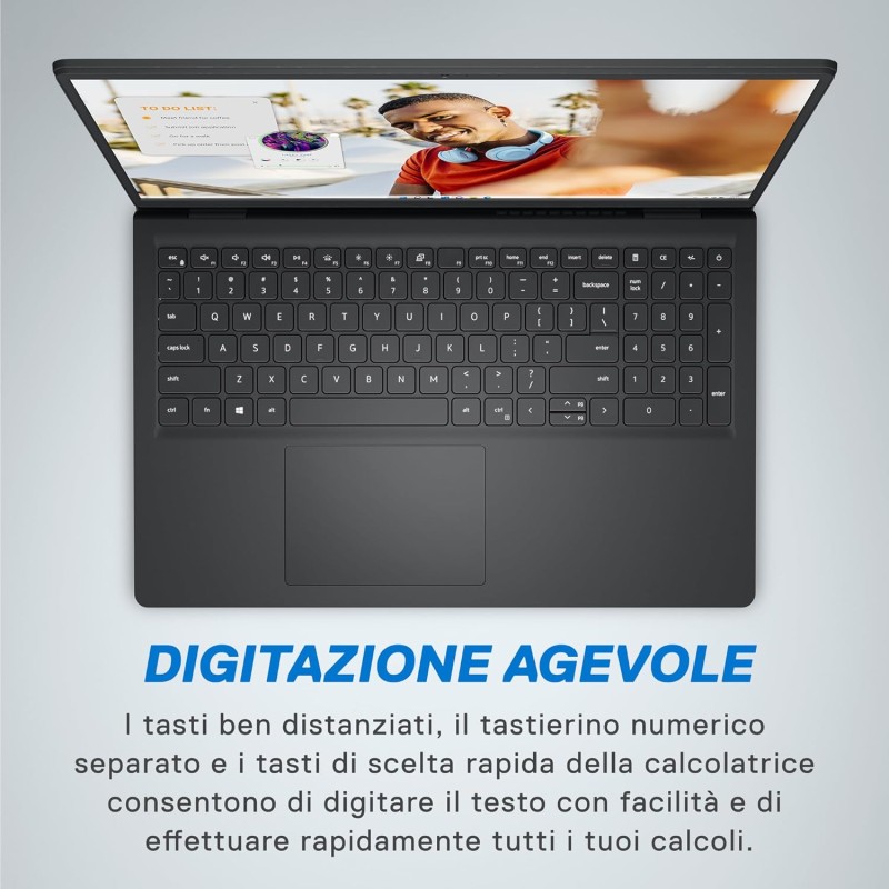Dell Inspiron 15 3535 Notebook 15.6 inch FHD+ (1920 x 1080) Laptop, AMD Ryzen 5 7520U Processor, AMD Radeon Graphics, 8GB RAM, 512GB SSD, Windows 11 Home, Italian Keyboard, Nero Dell Inspiron 15 3535 Notebook 15.6 inch FHD+ (1920 x 1080) Laptop, AMD Ryzen 5 7520U Processor, AMD Radeon Graphics, 8GB RAM, 512GB SSD, Windows 11 Home, Italian Keyboard, Nero