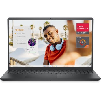 Dell Inspiron 15 3535 Notebook 15.6 inch FHD+ (1920 x 1080) Laptop, AMD Ryzen 5 7520U Processor, AMD Radeon Graphics, 8GB RAM, 512GB SSD, Windows 11 Home, Italian Keyboard, Nero