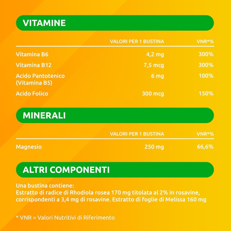 Supradyn Ricarica No Stress, Integratore Multivitaminico Antistress Adulti con Magnesio, Vitamine B, Rhodiola Rosea e Melissa, 40 Bustine Limone Supradyn Ricarica No Stress, Integratore Multivitaminico Antistress Adulti con Magnesio, Vitamine B, Rhodiola Rosea e Melissa, 40 Bustine Limone