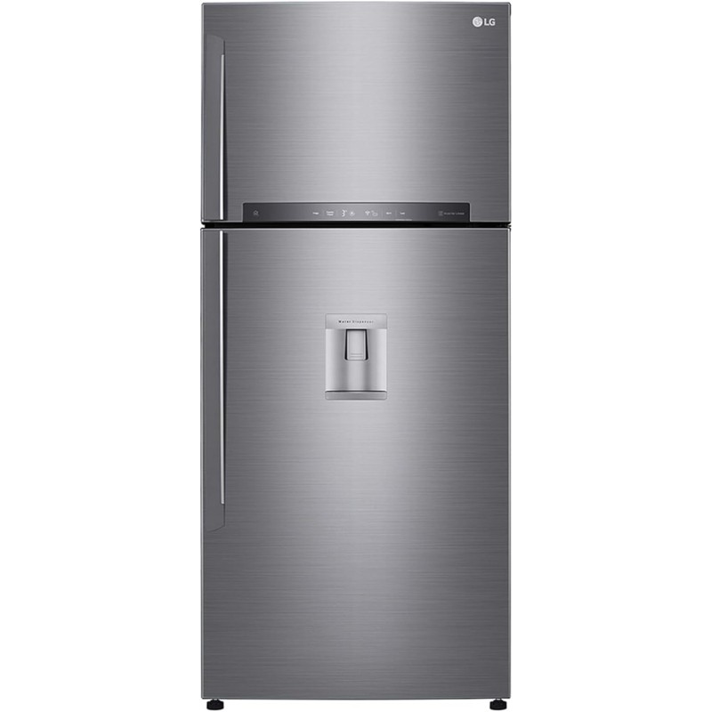 LG GTF744PZPED Frigorifero Doppia Porta, Classe E, 509l, Wi-fi, Door Cooling, Gestione Umidità,dispenser Acqua, Cassetto 0 Gradi, Fabbricatore Del Ghiaccio, Compressore Smart Inverter, Inox - 78 cm Inox Premium