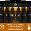 Pellini Cremoso, 100 Capsule in Alluminio Compatibili Nespresso, Miscela di Caffè Arabica e Robusta dal Gusto Avvolgente, Speziato con Note di Caramello e Nocciola, 10 Confezioni da 10 Capsule