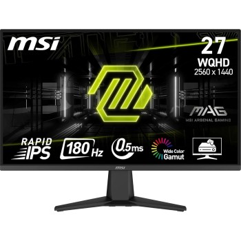 MSI MAG 275QF Monitor Gaming 27" WQHD - IPS (2560 x 1440) WQHD, 180Hz / 0.5ms, Adaptive-Sync, Rapid IPS - DP 1.4, HDMI 2.0b - 180 Hz MSI MAG 275QF Monitor Gaming 27" WQHD - IPS (2560 x 1440) WQHD, 180Hz / 0.5ms, Adaptive-Sync, Rapid IPS - DP 1.4, HDMI 2.0b - 180 Hz