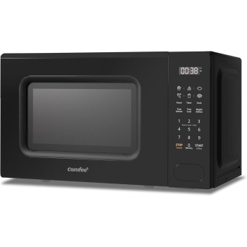 COMFEE' Forno a Microonde Digitale, 700W, 20L, 6 Menù Preimpostati, Express Cook, 11 Livelli di Potenza, Scongelamento, Funzione di Memorizzazione - Nero - CM-E202CC(BK) - Nero