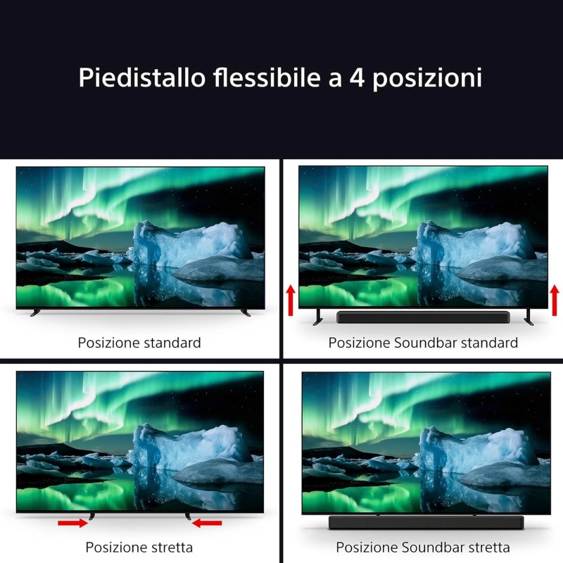 Sony BRAVIA 8 OLED 55 Pollici 4K HDR Google Smart TV | Gaming Menu per PlayStation 5, IMAX Enhanced, Dolby Vision Atmos, Chromecast, AirPlay, 120Hz 55XR80 - 55 Inch