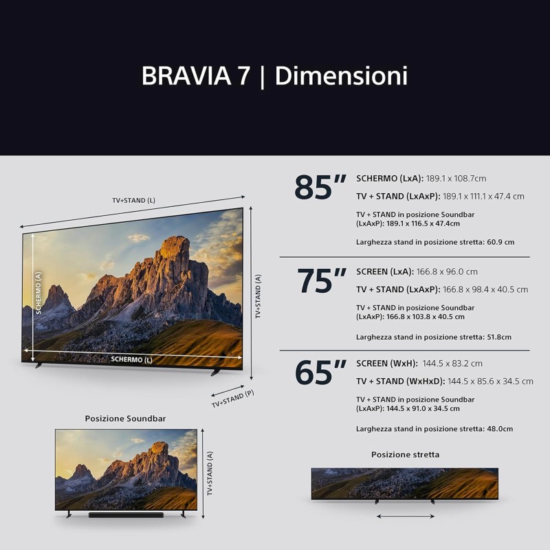 Sony BRAVIA 7 QLED (XR l Mini LED) 75 pollici 4K HDR Google Smart TV | Gaming menu per PlayStation 5, IMAX Enhanced, Dolby Vision Atmos, Chromecast, AirPlay, 120Hz 75XR70 - 75" Sony BRAVIA 7 QLED (XR l Mini LED) 75 pollici 4K HDR Google Smart TV | Gaming menu per PlayStation 5, IMAX Enhanced, Dolby Vision Atmos, Chromecast, AirPlay, 120Hz 75XR70 - 75"