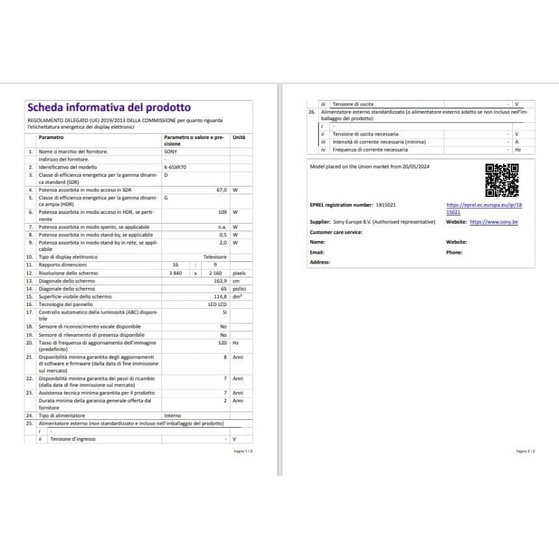 Sony BRAVIA 7 QLED (XR l Mini LED) 65 pollici 4K HDR Google Smart TV | Gaming menu per PlayStation 5, IMAX Enhanced, Dolby Vision Atmos, Chromecast, AirPlay, 120Hz 65XR70 - 65" Sony BRAVIA 7 QLED (XR l Mini LED) 65 pollici 4K HDR Google Smart TV | Gaming menu per PlayStation 5, IMAX Enhanced, Dolby Vision Atmos, Chromecast, AirPlay, 120Hz 65XR70 - 65"