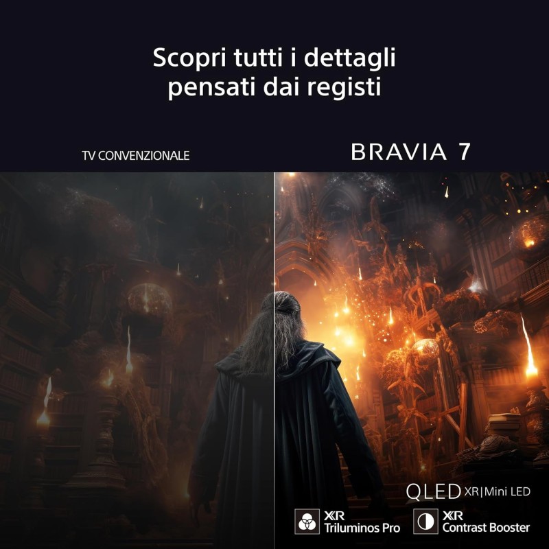 Sony BRAVIA 7 QLED (XR l Mini LED) 65 pollici 4K HDR Google Smart TV | Gaming menu per PlayStation 5, IMAX Enhanced, Dolby Vision Atmos, Chromecast, AirPlay, 120Hz 65XR70 - 65" Sony BRAVIA 7 QLED (XR l Mini LED) 65 pollici 4K HDR Google Smart TV | Gaming menu per PlayStation 5, IMAX Enhanced, Dolby Vision Atmos, Chromecast, AirPlay, 120Hz 65XR70 - 65"