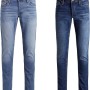 JACK & JONES Jeans Slim Fit a Vita Bassa. Chiusura con Patta e Bottoni. - 32W / 30L Double-pack:blue Denim/Azul