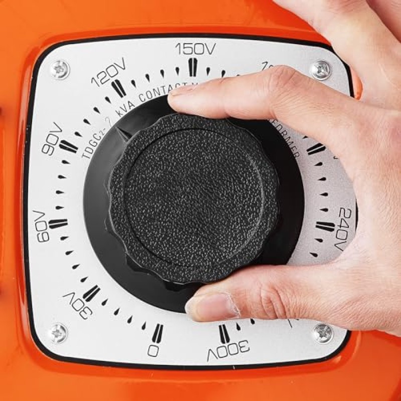 VEVOR Trasformatore di tensione 2000VA, 6,6 Amp, Regolatore di tensione CA con ingresso 230 V e uscita 0-300 V, con display LCD 4 fusibili per ufficio industriale domestico