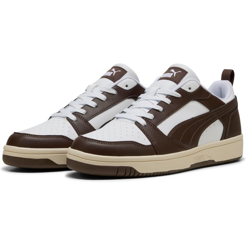 PUMA Rebound V6 Low SneakerUnisex - Adulto - 38 EU Puma White Chocolate Alpine Snow PUMA Rebound V6 Low SneakerUnisex - Adulto - 38 EU Puma White Chocolate Alpine Snow