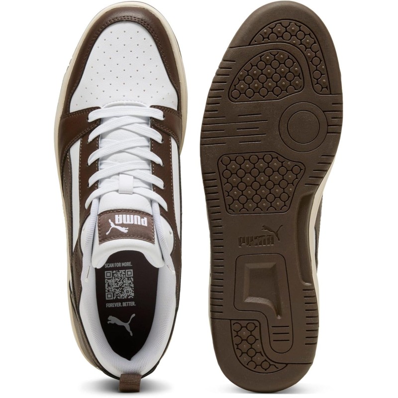PUMA Rebound V6 Low SneakerUnisex - Adulto - 42.5 EU Puma White Chocolate Alpine Snow PUMA Rebound V6 Low SneakerUnisex - Adulto - 42.5 EU Puma White Chocolate Alpine Snow