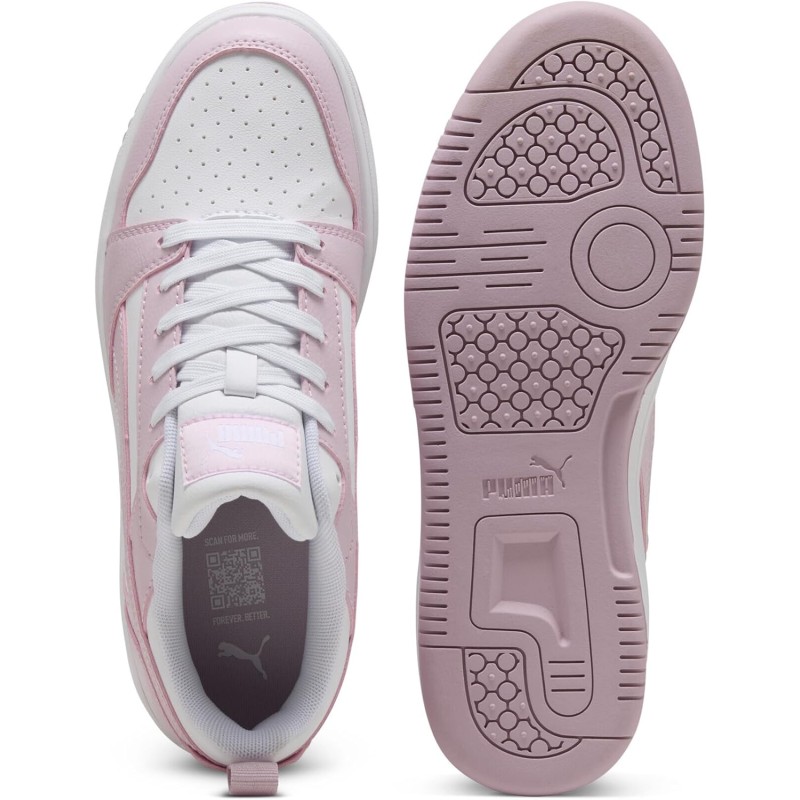 PUMA Rebound V6 Low SneakerUnisex - Adulto - 44.5 EU Puma White Rose Mauve