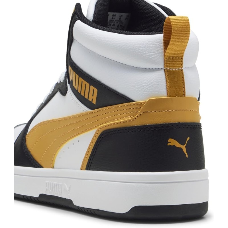 PUMA Rebound V6, Scarpe da Ginnastica Unisex-Adulto - 37.5 EU White Archive Gold Black PUMA Rebound V6, Scarpe da Ginnastica Unisex-Adulto - 37.5 EU White Archive Gold Black