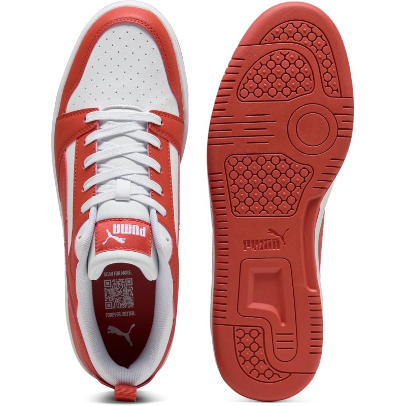 PUMA Rebound V6 Low SneakerUnisex - Adulto - 38 EU Puma White Red Fire PUMA Rebound V6 Low SneakerUnisex - Adulto - 38 EU Puma White Red Fire
