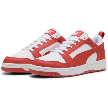 PUMA Rebound V6 Low SneakerUnisex - Adulto - 38 EU Puma White Red Fire