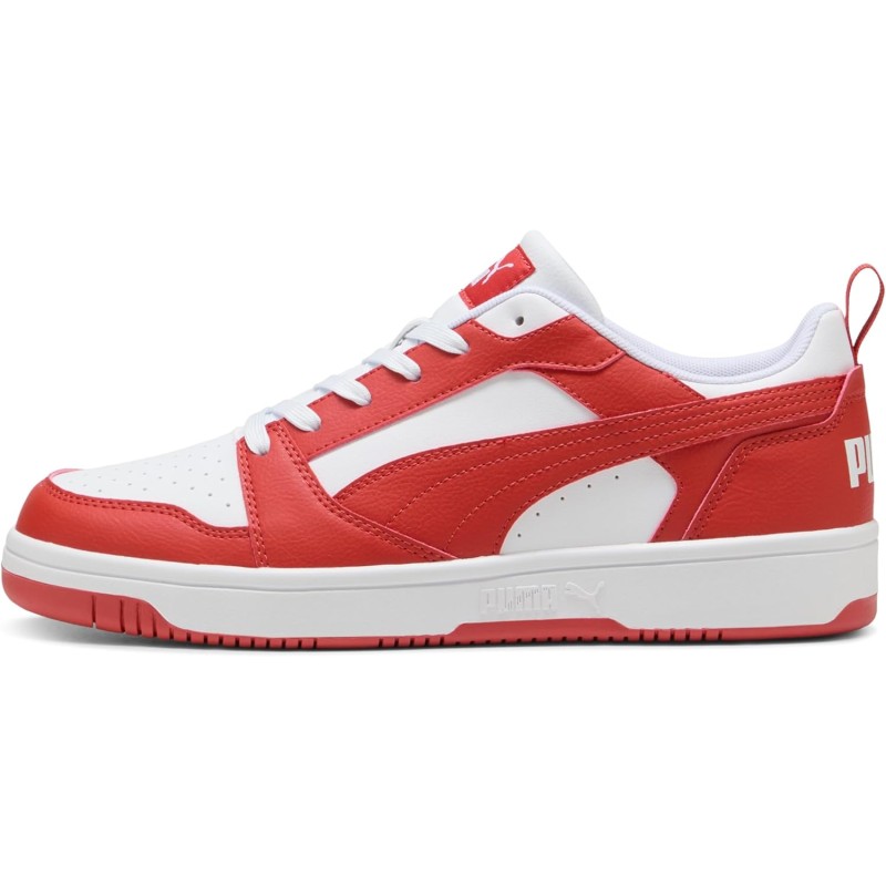 PUMA Rebound V6 Low SneakerUnisex - Adulto - 48.5 EU Puma White Red Fire PUMA Rebound V6 Low SneakerUnisex - Adulto - 48.5 EU Puma White Red Fire