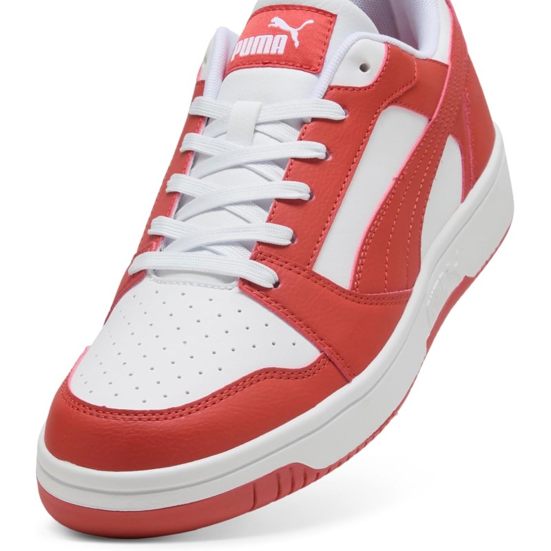 PUMA Rebound V6 Low SneakerUnisex - Adulto - 42.5 EU Puma White Red Fire PUMA Rebound V6 Low SneakerUnisex - Adulto - 42.5 EU Puma White Red Fire
