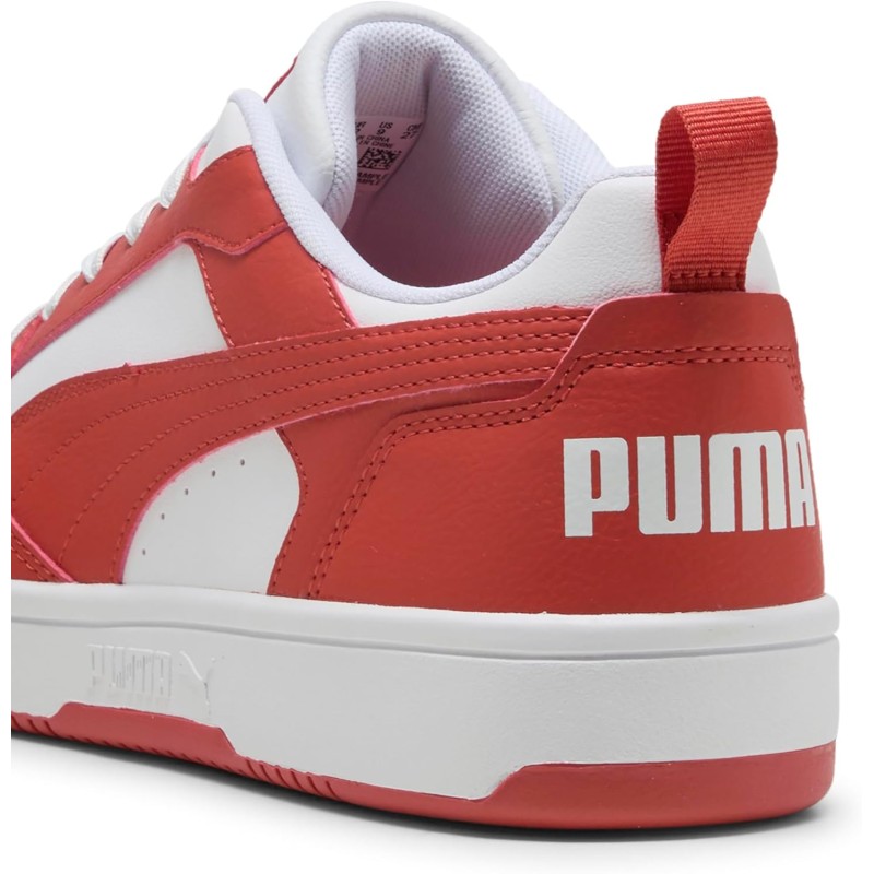 PUMA Rebound V6 Low SneakerUnisex - Adulto - 42.5 EU Puma White Red Fire PUMA Rebound V6 Low SneakerUnisex - Adulto - 42.5 EU Puma White Red Fire