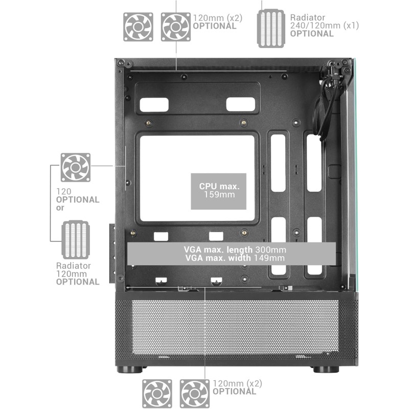 Mars Gaming MC-SE, Case PC Micro-ATX, Pannelli Frontali e Laterali Vetro Senza Cornice, Design Tecnologia AirTech Mesh, Mini Tower Gaming Doppia Camera, Supporto Raffreddamento a Liquido, Nero Mars Gaming MC-SE, Case PC Micro-ATX, Pannelli Frontali e Laterali Vetro Senza Cornice, Design Tecnologia AirTech Mesh, Mini Tower Gaming Doppia Camera, Supporto Raffreddamento a Liquido, Nero
