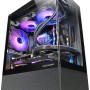 Mars Gaming MC-SE, Case PC Micro-ATX, Pannelli Frontali e Laterali Vetro Senza Cornice, Design Tecnologia AirTech Mesh, Mini Tower Gaming Doppia Camera, Supporto Raffreddamento a Liquido, Nero
