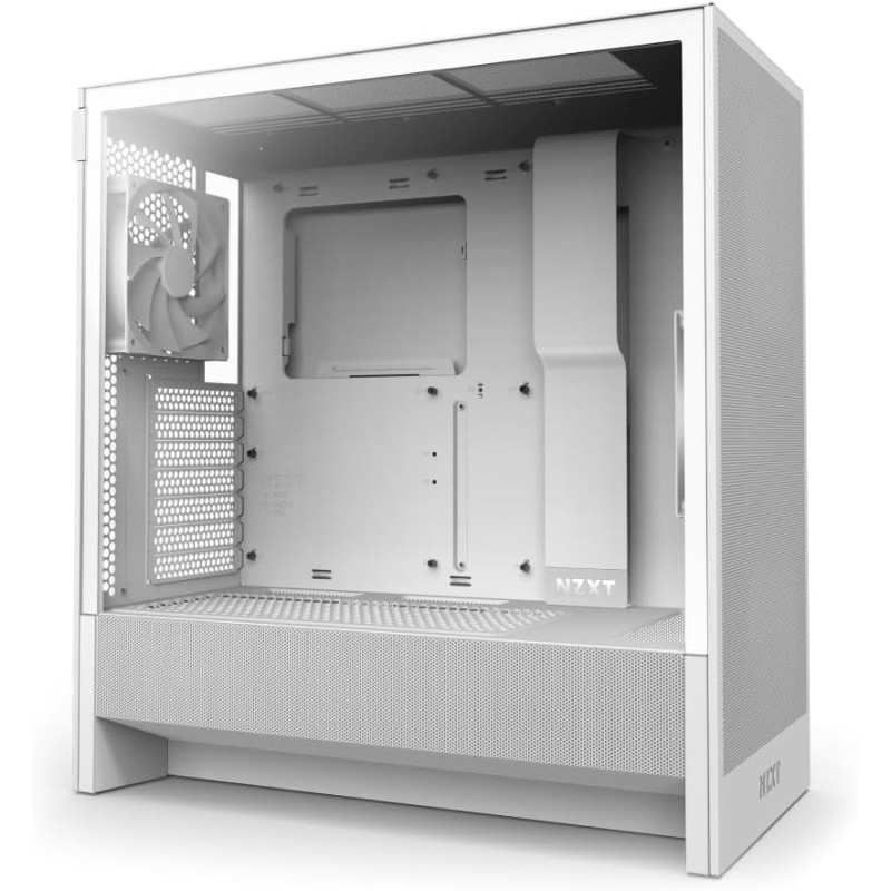 NZXT H5 Flow - Case per PC da gaming mid-tower ATX compatto - Flusso d'aria elevato - 2 ventole da 120 mm incluse - Supporto per radiatori da 360 mm (anteriore) e 240 mm (superiore) - Bianco - Bianco NZXT H5 Flow - Case per PC da gaming mid-tower ATX compatto - Flusso d'aria elevato - 2 ventole da 120 mm incluse - Supporto per radiatori da 360 mm (anteriore) e 240 mm (superiore) - Bianco - Bianco