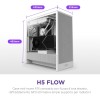 NZXT H5 Flow - Case per PC da gaming mid-tower ATX compatto - Flusso d'aria elevato - 2 ventole da 120 mm incluse - Supporto per radiatori da 360 mm (anteriore) e 240 mm (superiore) - Bianco - Bianco NZXT H5 Flow - Case per PC da gaming mid-tower ATX compatto - Flusso d'aria elevato - 2 ventole da 120 mm incluse - Supporto per radiatori da 360 mm (anteriore) e 240 mm (superiore) - Bianco - Bianco