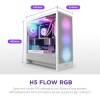 NZXT H5 Flow RGB - Case per PC da gaming mid-tower ATX compatto - Flusso d'aria elevato - Ventola F360 RGB Core (CV) inclusa - Supporto per radiatori da 360 mm (anteriore) - Bianco - Bianco NZXT H5 Flow RGB - Case per PC da gaming mid-tower ATX compatto - Flusso d'aria elevato - Ventola F360 RGB Core (CV) inclusa - Supporto per radiatori da 360 mm (anteriore) - Bianco - Bianco