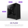 NZXT H5 Flow - Case per PC da gaming mid-tower ATX compatto - Flusso d'aria elevato - 2 ventole da 120 mm incluse - Supporto per radiatori da 360 mm (anteriore) e 240 mm (superiore) - Nero - Nero NZXT H5 Flow - Case per PC da gaming mid-tower ATX compatto - Flusso d'aria elevato - 2 ventole da 120 mm incluse - Supporto per radiatori da 360 mm (anteriore) e 240 mm (superiore) - Nero - Nero