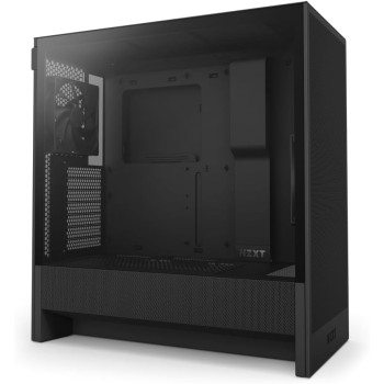 NZXT H5 Flow - Case per PC da gaming mid-tower ATX compatto - Flusso d'aria elevato - 2 ventole da 120 mm incluse - Supporto per radiatori da 360 mm (anteriore) e 240 mm (superiore) - Nero - Nero