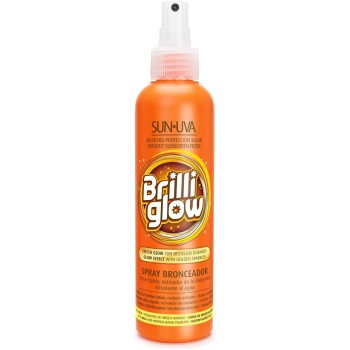 SUN UVA Acceleratore di abbronzatura scintillii dorati | Attivatore di melanina SPF Ultra veloce, impermeabile impermeabile | Pelle marrone e luminosa con mica 100% minerali | Brilli Glow Spray 200 ml SUN UVA Acceleratore di abbronzatura scintillii dorati | Attivatore di melanina SPF Ultra veloce, impermeabile impermeabile | Pelle marrone e luminosa con mica 100% minerali | Brilli Glow Spray 200 ml