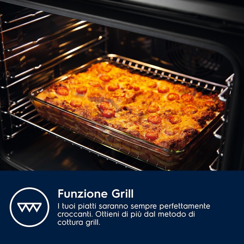 Electrolux Serie 800 SteamBoost, Forno da Incasso a Vapore Multifunzione, Capacità 70 L, EOB8S09WX, Classe A++, TECNOLOGIA VAPORE PRO, Funzione Pizza, Connessione Wi:Fi, 670x670x635 mm, Inox - Inox Electrolux Serie 800 SteamBoost, Forno da Incasso a Vapore Multifunzione, Capacità 70 L, EOB8S09WX, Classe A++, TECNOLOGIA VAPORE PRO, Funzione Pizza, Connessione Wi:Fi, 670x670x635 mm, Inox - Inox