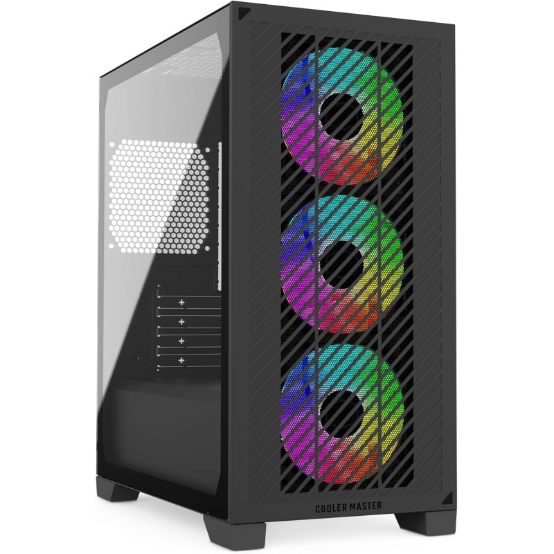Cooler Master Elite 301 - Mini-Tower (Micro-ATX, ITX), 3 Ventole Aspirazione ARGB 120 mm (1200 RPM), Supporta Radiatore Fino a 280 mm o GPU Da 365 mm, Copertura PSU Ventilata, USB 3.2 Gen1 Type-C - Black Cooler Master Elite 301 - Mini-Tower (Micro-ATX, ITX), 3 Ventole Aspirazione ARGB 120 mm (1200 RPM), Supporta Radiatore Fino a 280 mm o GPU Da 365 mm, Copertura PSU Ventilata, USB 3.2 Gen1 Type-C - Black